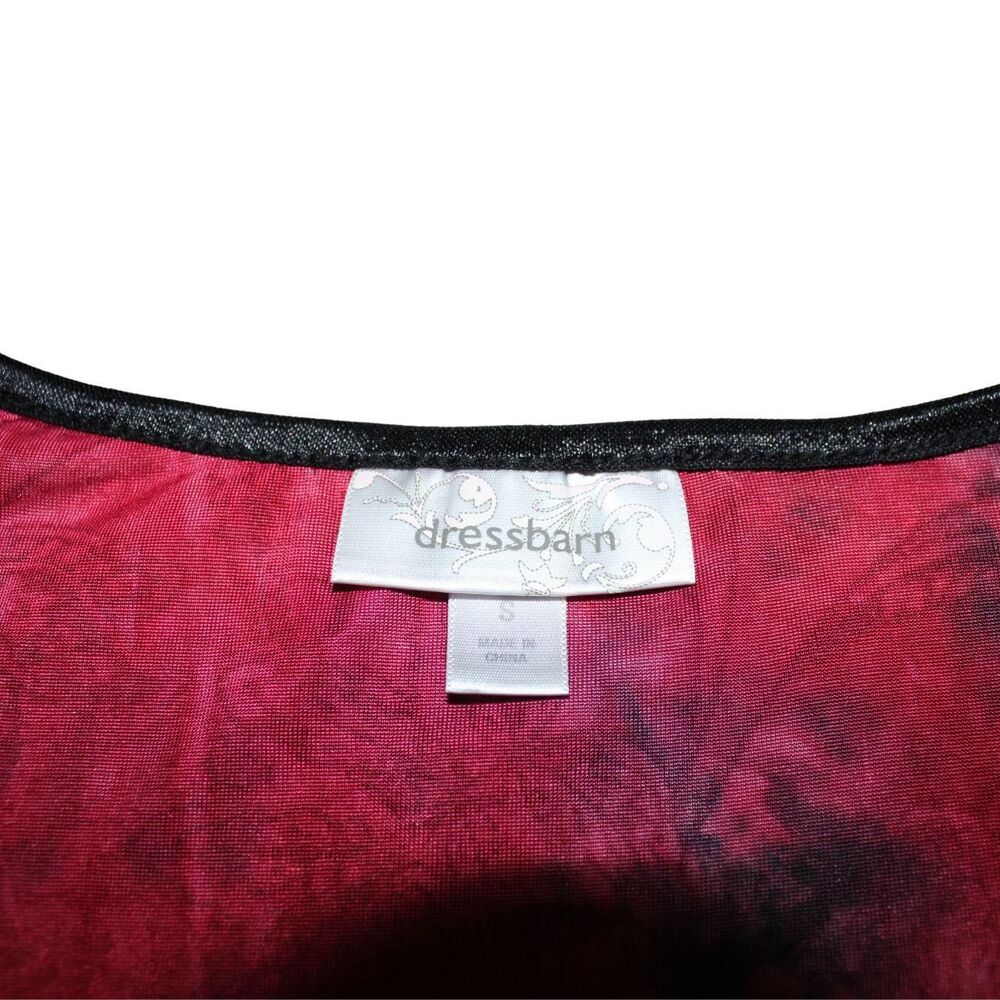 Dressbarn Women's Red and Black Blouse - Picture 4 of 8